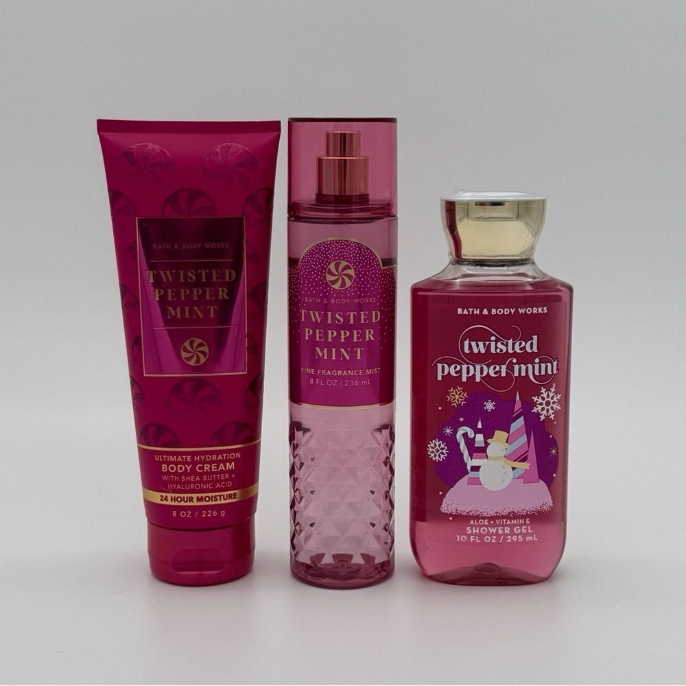 Bath & Body Works Twisted Peppermint Body Care Gift Set NWT - Picture 2 of 5